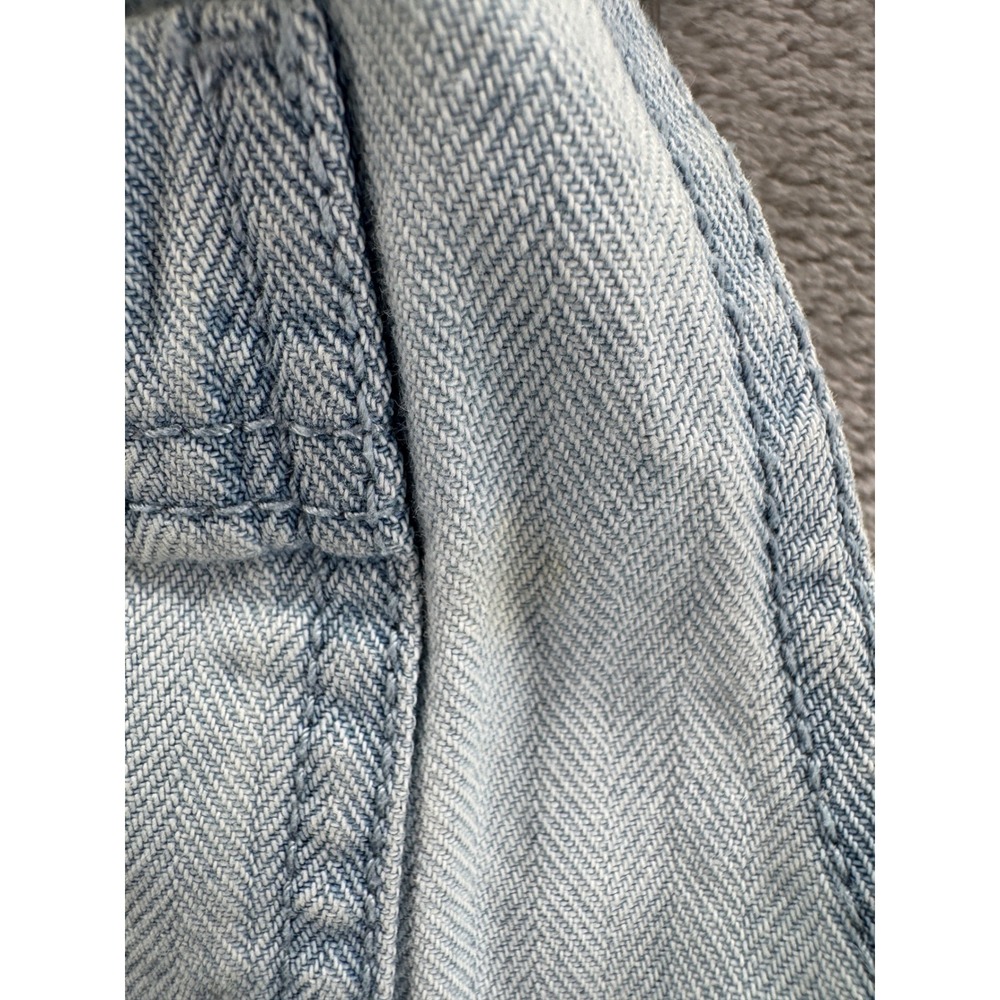 Universal Thread Goods Co Womens Light Wash Herringbone Denim Overalls Size 4 - Picture 7 of 9